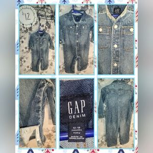 Gap Denim Body Suit Romper 12 month Baby Toddler 1 Year Clothes